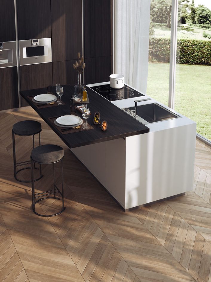 Piano cucina scorrevole