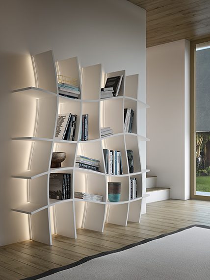 Libreria con luce LED