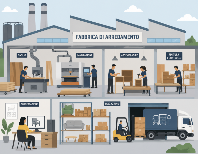 Illustrazione di una fabbrica