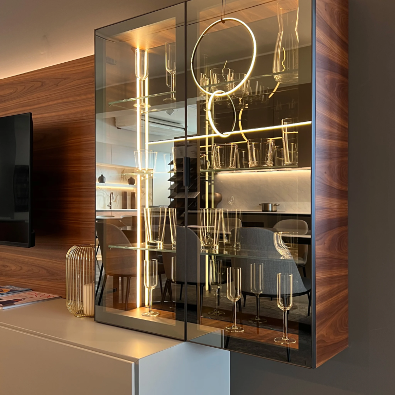 Ante alluminio e vetro