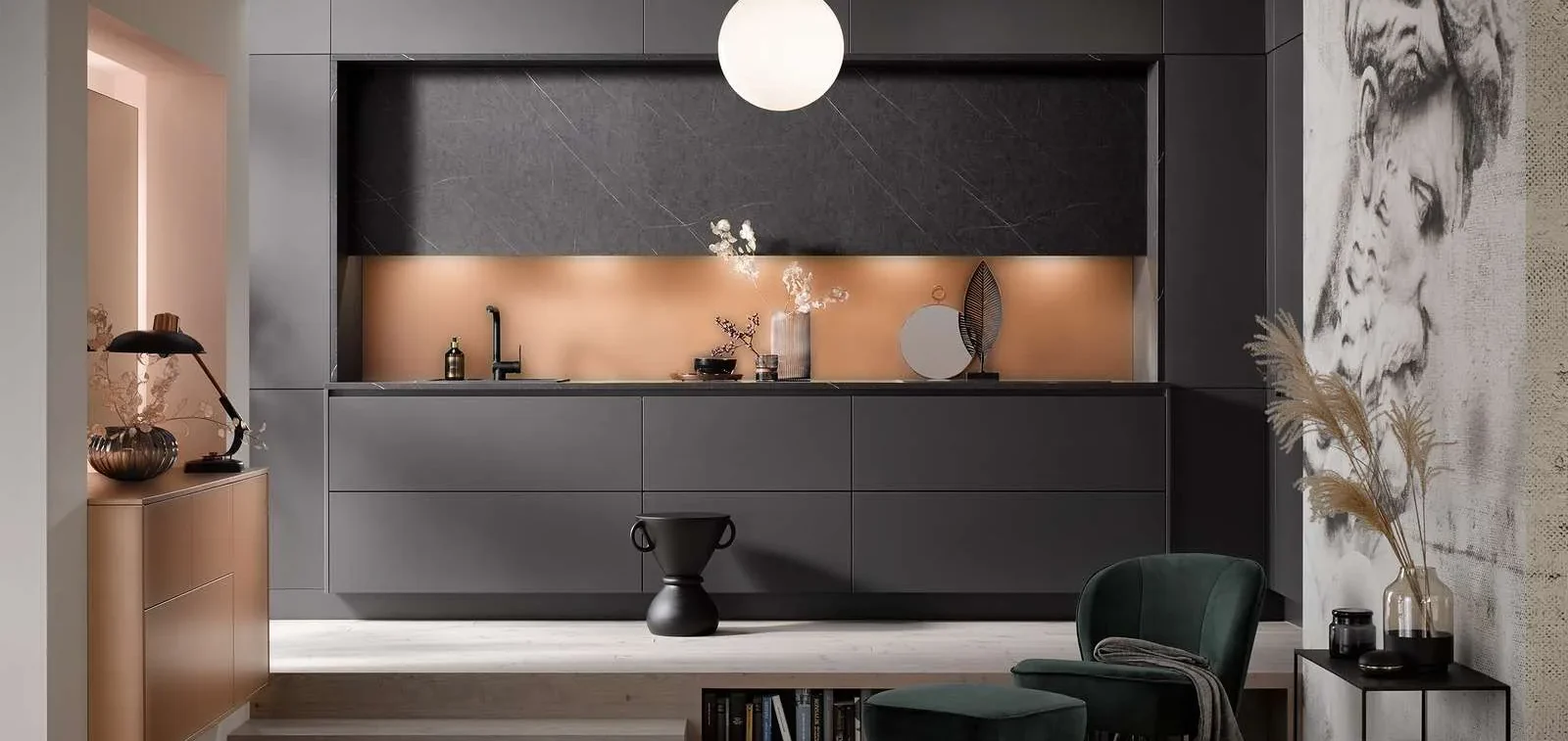 Cucina con magnetolab