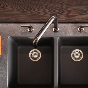 Vasca integrata in quarzo