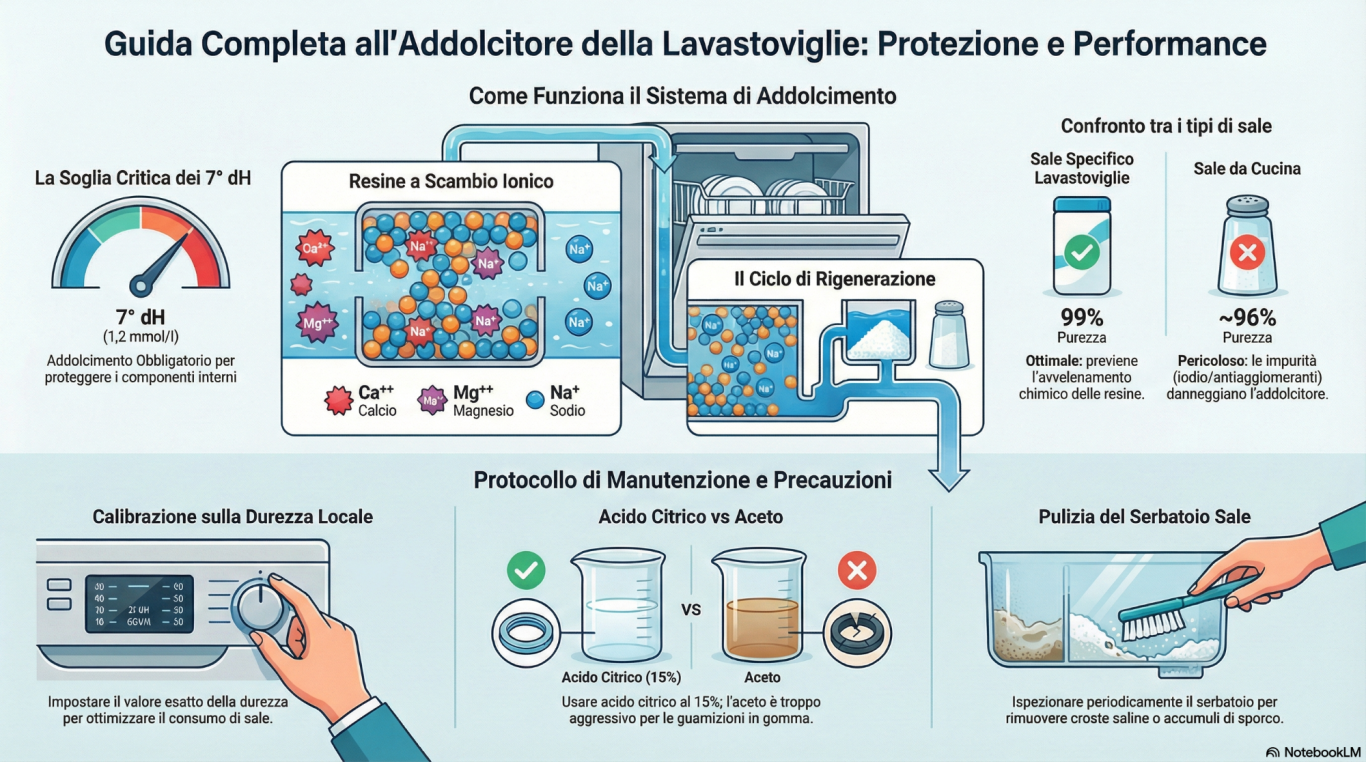 Infografica sull’addolcitore nelle lavastoviglie