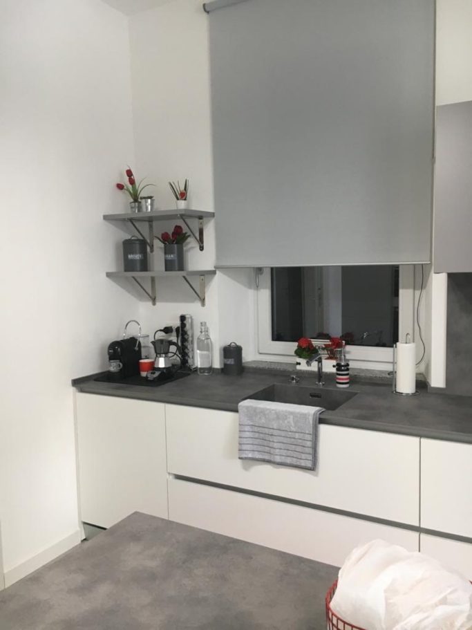 Cucina con lavello integrato