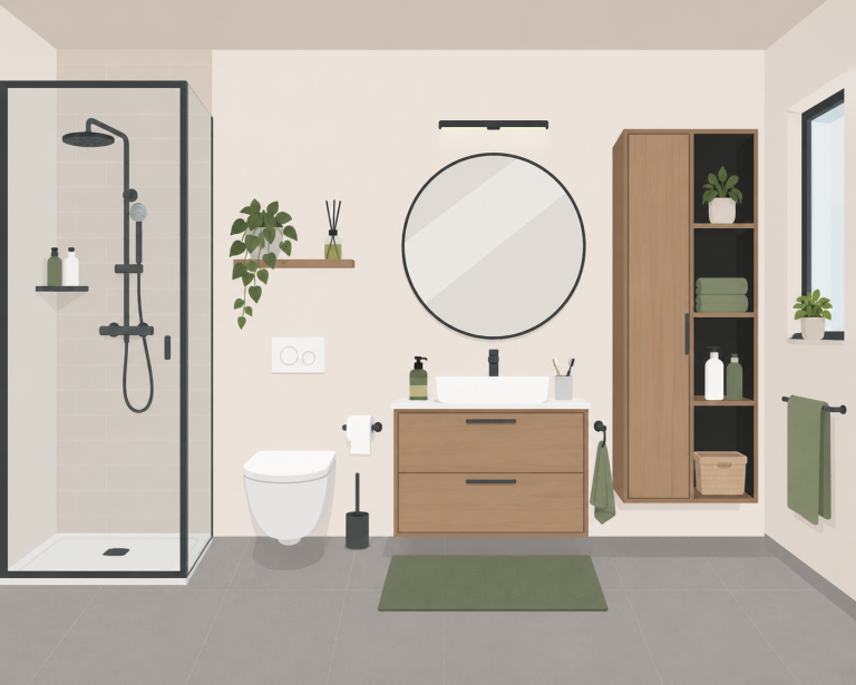 Illustrazione di un bagno