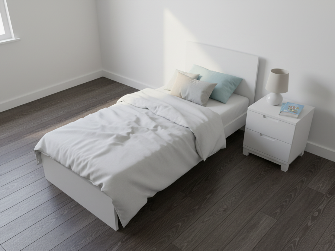 Disegno letto singolo