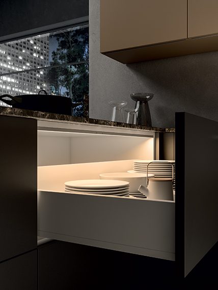 Cassetto con luce LED  