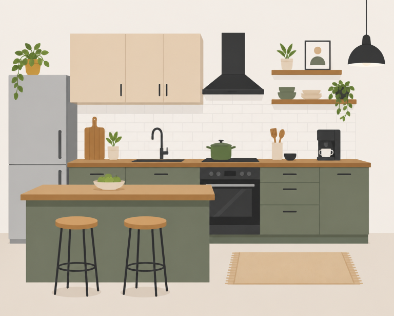 Illustrazione di una cucina