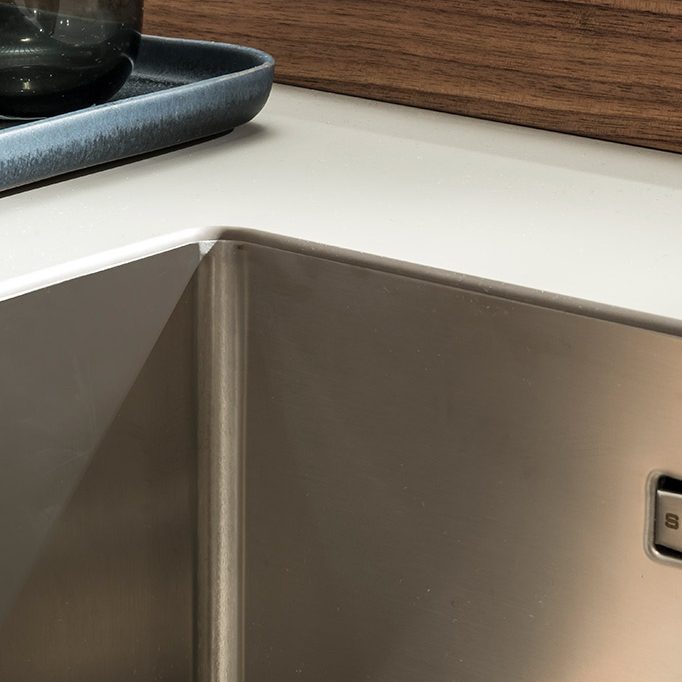 Vasca integrata inox
